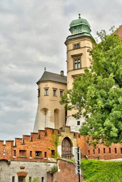 Krakow Poland August 2021 Wawel Castle Cloudy Weather — Stok fotoğraf
