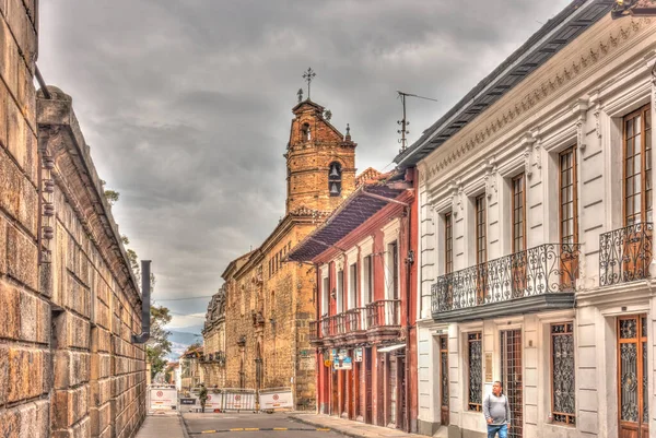 Bogota, Colombia - April 2019 : Historical center in cloudy weather