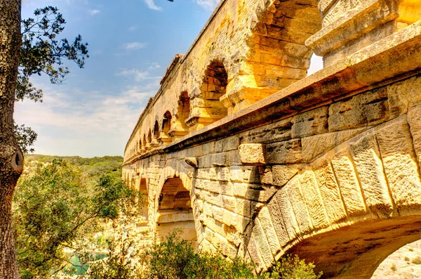 Nimes France August 2019 Historical Landmarks Summertime Hdr Image — Fotografia de Stock