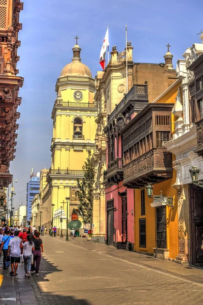 Lima Peru April 2018 Historical Center Sunny Weather — стокове фото