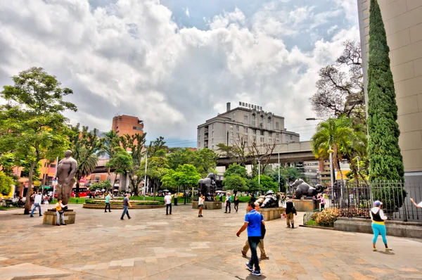 Guatape Colombia April 2019 Historical Center Cloudy Weather — Stockfoto