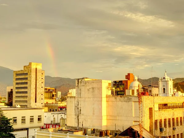 Santa Marta Colombia April 2019 City Center Dusk — Stok fotoğraf