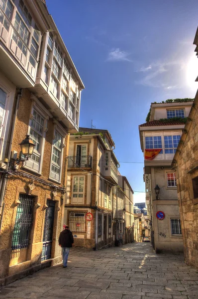 Красивая Архитектура Старом Городе Coruna Галисия Испания — стоковое фото