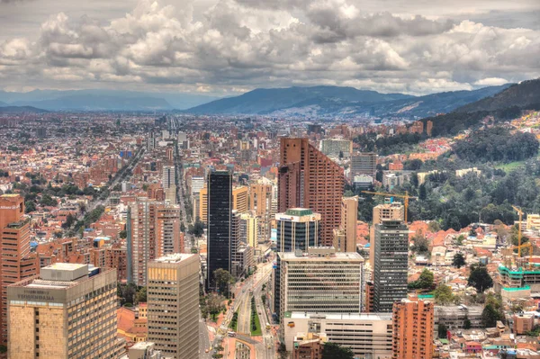 Bogota, Colombia - April 2019 : Cityscape in cloudy weather