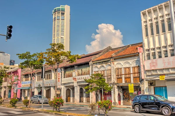 Penang, Malaysia - March 2019 : Historical center in springtime