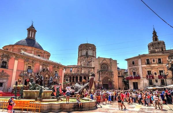 Valencia Spain July 2020 Historical Center Sunny Weather — 图库照片