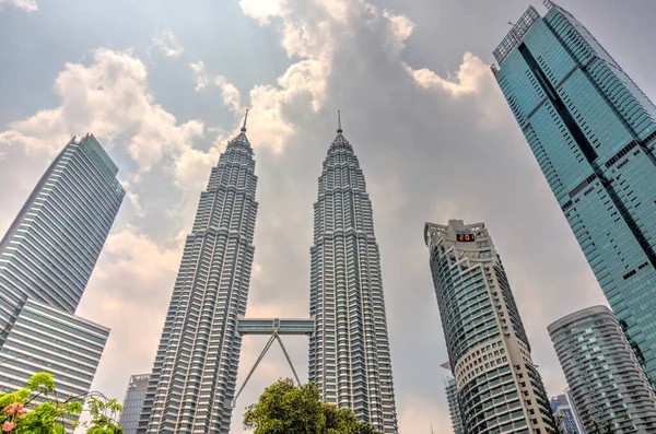 Kuala Lumpur Malaysia March 2019 Petronas Towers Klcc Hdr Image — Stock fotografie