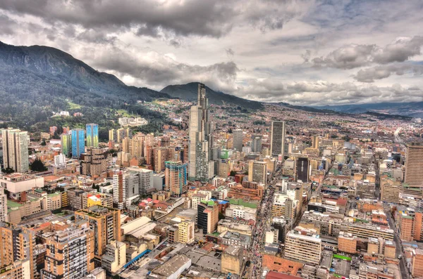 Bogota, Colombia - April 2019 : Cityscape in cloudy weather