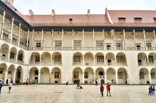 Krakow Poland August 2021 Wawel Castle Cloudy Weather — Stok fotoğraf