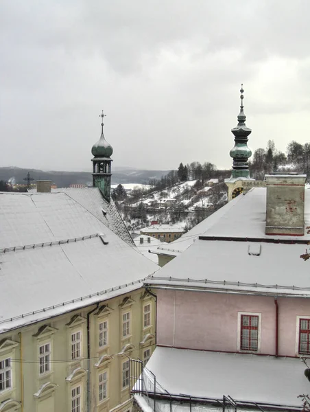 Banska Stiavnica Slovakia December 2014 Historical Center Wintertime — Foto de Stock