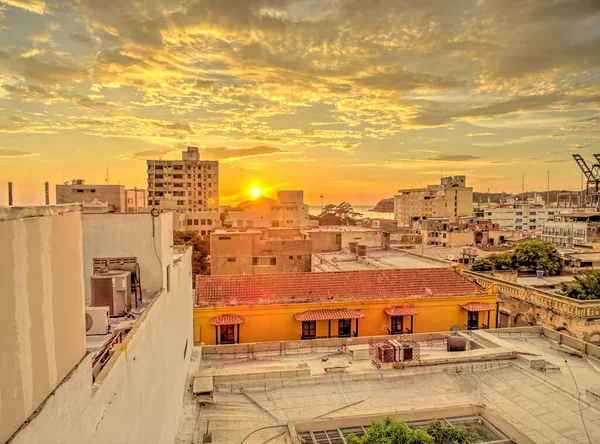 Santa Marta Colombia April 2019 City Center Dusk — Stockfoto