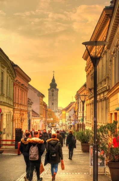 Pecs Hungary March 2017 Historical Center Cloudy Weather Hdr — Stockfoto