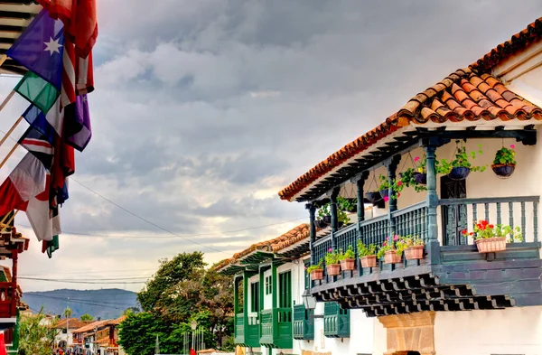 Villa Leyva Colombia May 2019 Picturesque Colonial Village Cloudy Weather — Stock Photo, Image