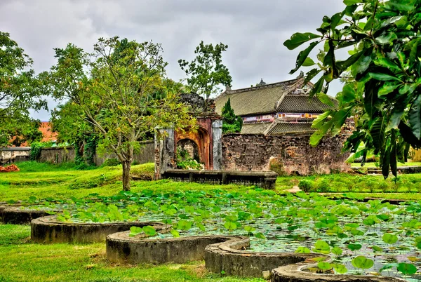 Hue Vietnam November 2020 Citadel Cloudy Weather Hdr Image —  Fotos de Stock