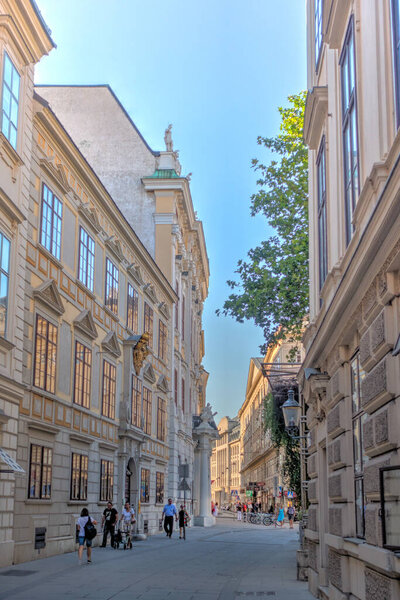 Vienna, Austria - July 2019 : Historical center in sunny weather
