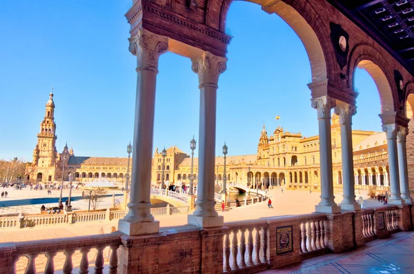 Sevilla Spain January 2019 Plaza Espana Winter — 图库照片