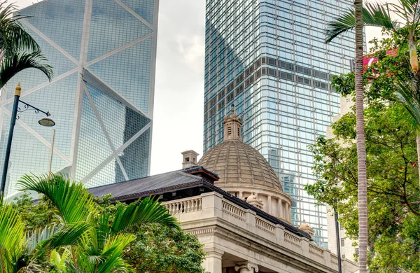 Hong Kong January 2019 Historical Center Skyline Cloudy Weather — Stockfoto