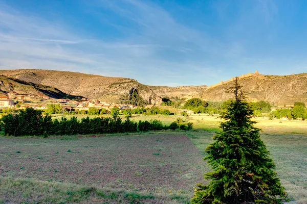 Albarracin Ισπανια Ιουνιοσ 2019 Ιστορικό Κέντρο Ηλιόλουστο Καιρό Hdr Εικόνα — Φωτογραφία Αρχείου