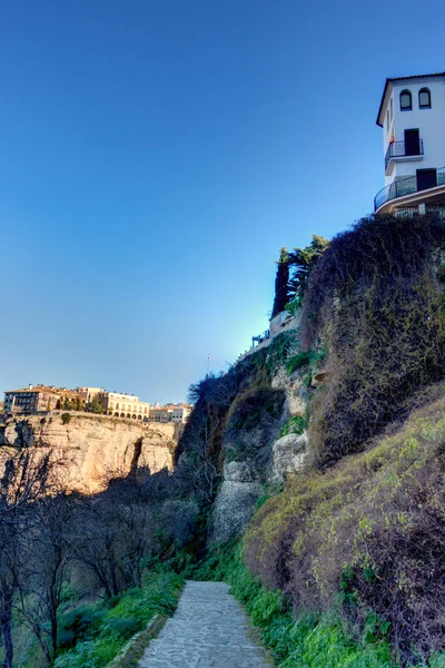 Landmarks Ronda City Located Top Mountain Andalusia Spain — Fotografia de Stock