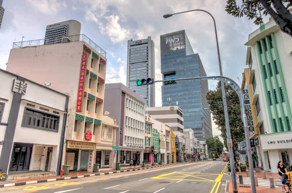 Singapore March 2019 City Center Cloudy Weather — ストック写真