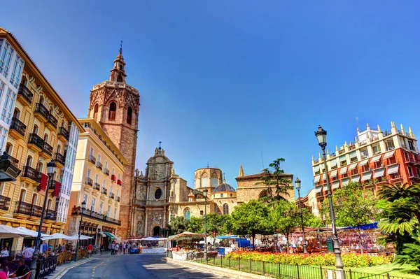 VALENCIA, SPAIN - JUNE 2017: City center in summertime