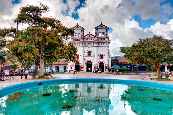 Guatape Antioquia Colombia May 2019 Colorful Village Cloud Weather — стокове фото