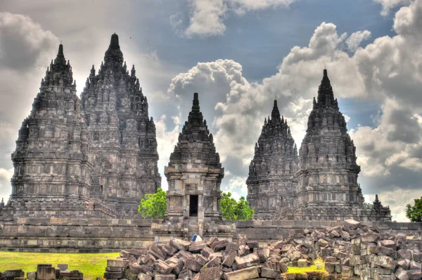 Świątynia Prambanan Jawa Indonezja — Zdjęcie stockowe