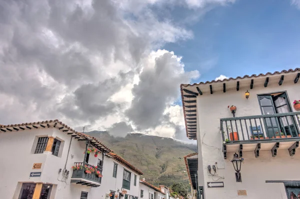 Villa Leyva Colombia May 2019 Picturesque Colonial Village Cloudy Weather — Fotografia de Stock