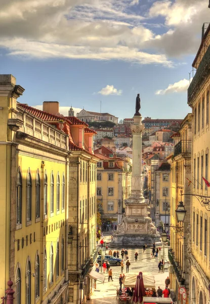 Lisbon Portugal April 2018 Historical Center View Hdr Image — стокове фото