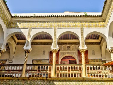 Algiers, Algeria - March 2020 : Colonial architecture in sunny weather, HDR Image