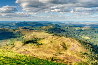 beautiful landscape in  Auvergne, historical region of France