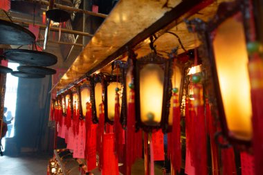 HONG KONG - FEBRUARY 2019 : Inside Mon Mo Temple
