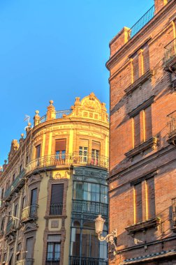 Sevilla, Spain - January 2019 : Historical center in sunny weather