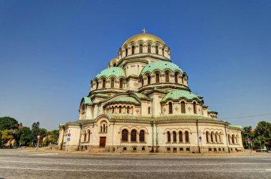 Sofia, Bulgaria - April 2021 : Historical center in springtime