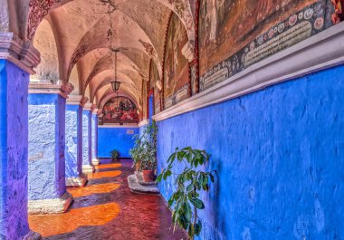 AREQUIPA, PERU - APRIL 2018 : Historical center in Arequipa