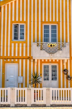 Aveiro, Portugal - July 2019 : Costa Nova Beach in summertime