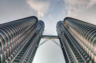 Kuala Lumpur, Malaysia - March 2019 ; Petronas Towers in KLCC, HDR image