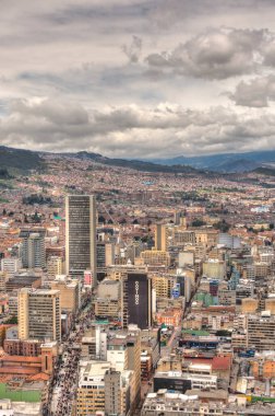 Bogota, Colombia - April 2019 : Cityscape in cloudy weather