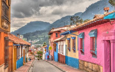 Bogota, Colombia - April 2019 : Historical center in cloudy weather