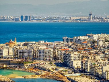 Algiers, Algeria - March 2020 : Colonial architecture in sunny weather, HDR Image