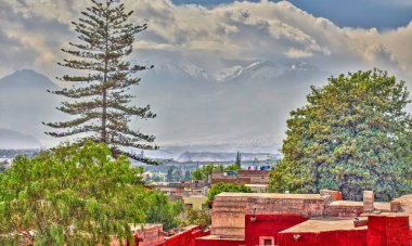 AREQUIPA, PERU - APRIL 2018 : Historical center in Arequipa