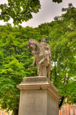 Paris, France - May 2019 : Pere Lachaise Cemetery in cloudy weather