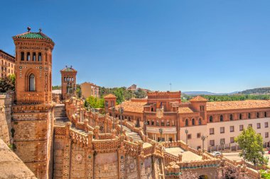 Teruel, Spain - June 2019 : Historical center in sunny weather