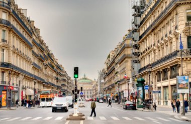 Paris, France - May 2019 : Faubourg Saint-Antoine in cloudy weather