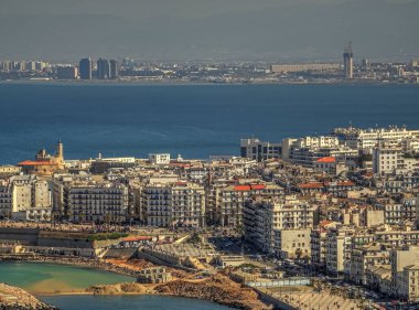 Algiers, Algeria - March 2020 : Colonial architecture in sunny weather, HDR Image