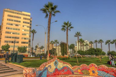 LIMA, PERU - APRIL 2018: Historical center in sunny weather
