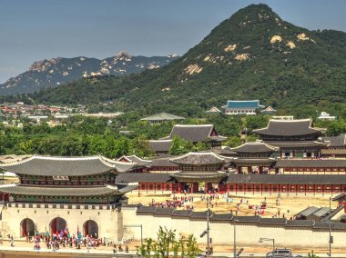 SEOUL, SOUTH KOREA - SEPTEMBER 2016: Historical center of Seoul in sunny weather