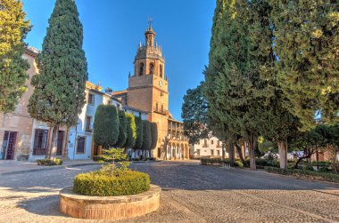 Landmarks in Ronda - the city is located on top of a mountain, Andalusia, Spain