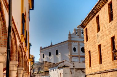 Landmarks in Ronda - the city is located on top of a mountain, Andalusia, Spain