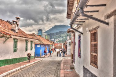 Bogota, Colombia - April 2019 : Historical center in cloudy weather